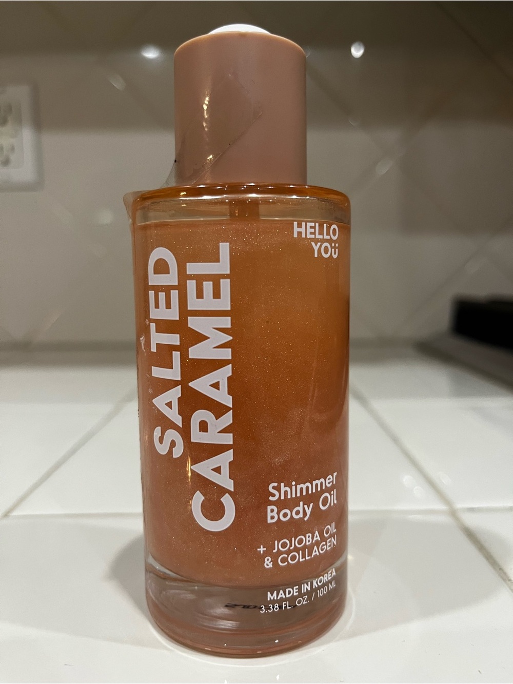 Hello You Salted Caramel Shimmer Body Oil Jojoba Oil & Collagen 100ml/3.38 fl oz